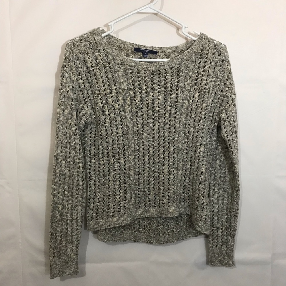 Peter Som open crochet sweater size small